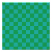 Groen blauw geruit Gingham patroon Perfect Poster (Voorkant)