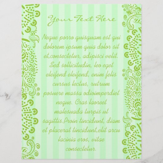 Groen Blauw Gestreepte Gedraaide Flyer (Voorkant)