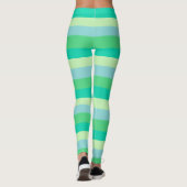 Groen/Blauw Gestreepte Leggings (Achterkant)