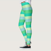 Groen/Blauw Gestreepte Leggings (Links)