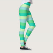 Groen/Blauw Gestreepte Leggings (Rechts)