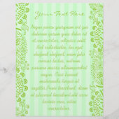 Groen Blauw Gestreepte Swirled Flyer (Voorkant)