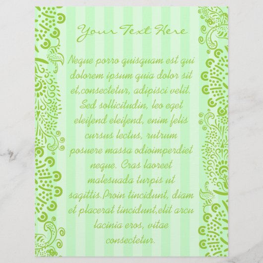 Groen Blauw Gestreepte Swirled Flyer (Achterkant)