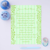 Groen Blauw Gestreepte Swirled Flyer (Enkel)