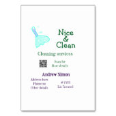 Groen blauw glitter schone dweil voeg naam adres q kaart (Achterkant)