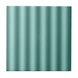 Groen Blauw Golvend Modern Patroon Tegeltje