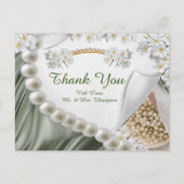 Groen, blauw, goud, ivoren zijde en zijkant Y Brie Briefkaart (Voorkant)