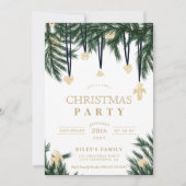 Groen blauw goud Kerstmis dennentakken glitter Kaart (Voorkant)