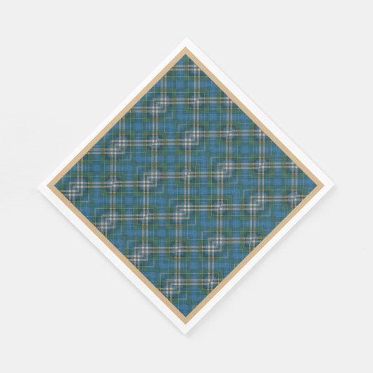 Groen, Blauw, Goud, Kerstspel Servet