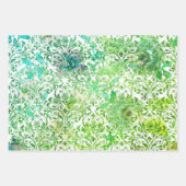 Groen blauw gouddampvlekpapier voor bloemperken inpakpapier vel (Voorkant)