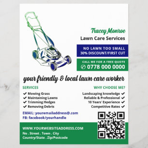 Groen & Blauw grasmaaier, grasmaaier Flyer