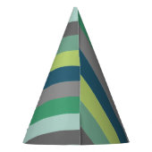 Groen blauw grijs gekleurde stripper feesthoedjes (Achterkant)