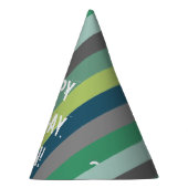 Groen blauw grijs gekleurde stripper feesthoedjes (Rechts)