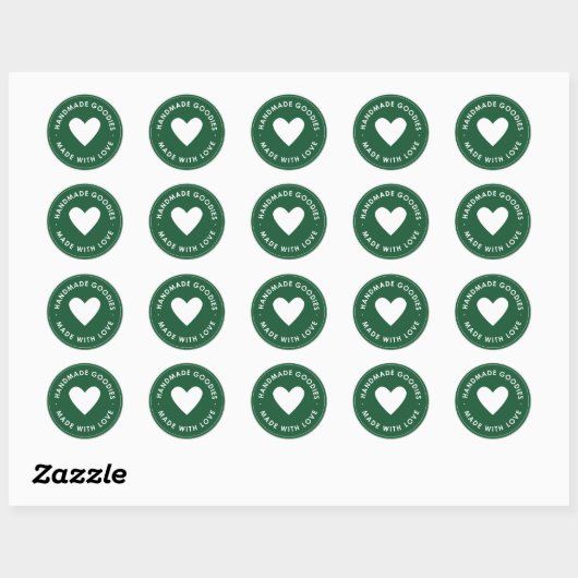 Groen Blauw Handgemaakte Goodies Sticker (Vel)