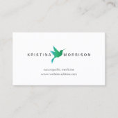 Groen/Blauw Hummingbird Logo Visitekaartje (Voorkant)