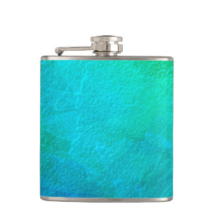 Groen Blauw Ijs Abstracte Kunst Heupfles