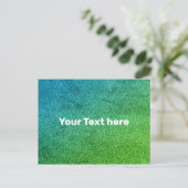 Groen Blauw Kleurverloop Ombre Textuur Textured Briefkaart (Staand voorkant)