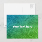 Groen Blauw Kleurverloop Ombre Textuur Textured Briefkaart (Voorkant / Achterkant)