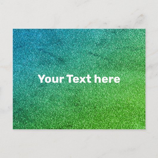 Groen Blauw Kleurverloop Ombre Textuur Textured Briefkaart (Voorkant)