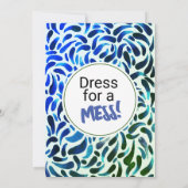 Groen Blauw Kunstschilderij Verjaardagsfeestje Jon Kaart (Achterkant)