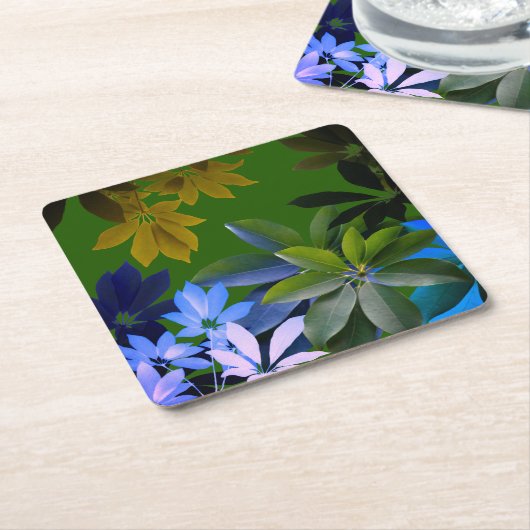 Groen, Blauw laat aangepaste Onderzetters (Schuin)