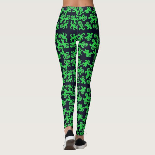 Groen blauw leggings (Achterkant)