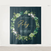 GROEN BLAUW LOOF AQUELREK BABY SHOWER WELKOM WANDKLEED (Voorkant)