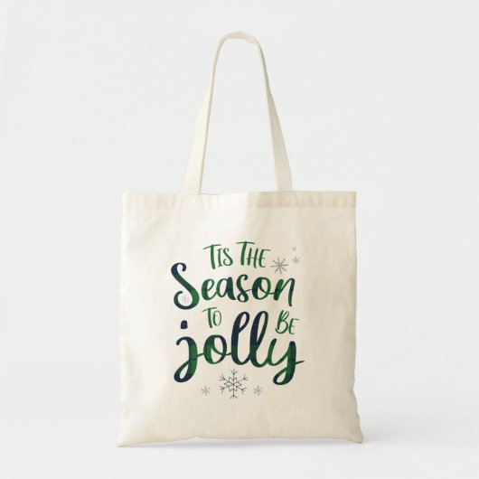 Groen blauw Lumberjack Patroon Dit is het seizoen Tote Bag (Voorkant)
