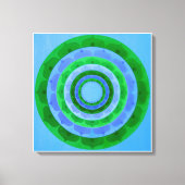 Groen blauw Mandala Canvas Print (Voorkant)