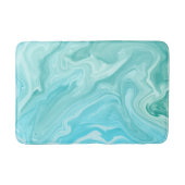 Groen & Blauw Marmeren Werveltje Abstracte Ocean B Badmat (Voorkant)