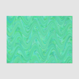 Groen Blauw Marmerpatroon Tissuepapier