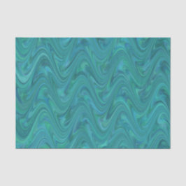 Groen Blauw Marmerpatroon Tissuepapier