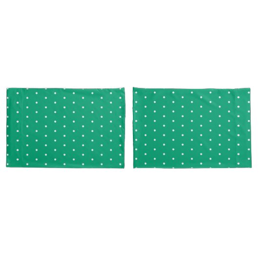 Groen Blauw met Witte Stippen Standaard Kussensloop (Achterkant-Set)