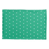 Groen Blauw met Witte Stippen Standaard Kussensloop (Achterkant-Links)