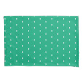 Groen Blauw met Witte Stippen Standaard Kussensloop (Voorkant-Links)