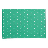 Groen Blauw met Witte Stippen Standaard Kussensloop (Voorkant-Rechts)