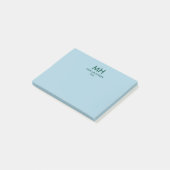 Groen Blauw Minimaal Schoon Initiaal Post-it® Notes (Schuin)