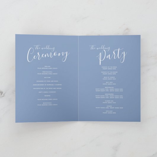 Groen blauw moderne cascading kunst bruiloft progr programma (Binnen)