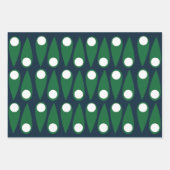 Groen Blauw Moderne Polka Dot Inpakpapier Vel (Voorkant 3)