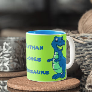Groen blauw   Naam personaliseren   Dinosaur   MOK