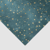 Groen blauw nachtelijke hemel blauwgroen gouden st tissuepapier (Detail)