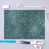 Groen blauw nachtelijke hemel blauwgroen gouden st tissuepapier (Craft)