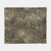 Groen blauw nachtelijke hemel sepia bruin gouden s fleece deken (Voorkant (Horizontaal))