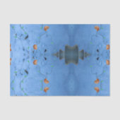 Groen & Blauw Natuur Modern Abstract Foliage Tissuepapier (Voorkant)
