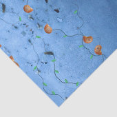 Groen & Blauw Natuur Modern Abstract Foliage Tissuepapier (Detail)