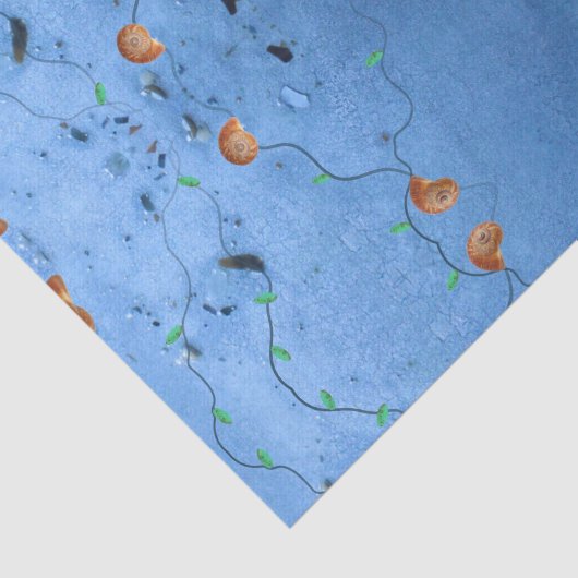 Groen & Blauw Natuur Modern Abstract Foliage Tissuepapier (Detail)