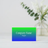 Groen Blauw Ombre Visitekaartje (Staand voorkant)