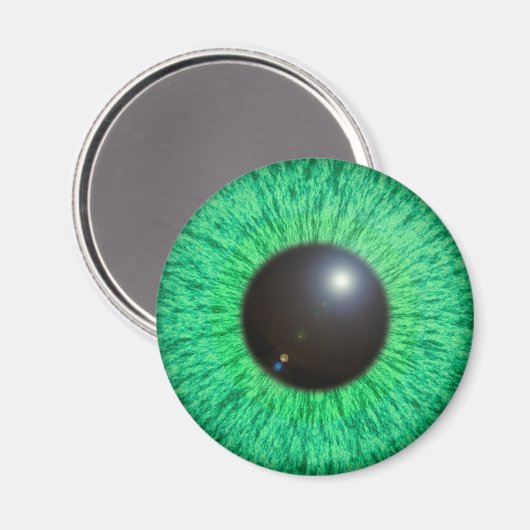 Groen Blauw Oog met Flare Magnet (Voorkant / Achterkant)