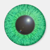Groen Blauw Oog met Flare Magnet (Voorkant)