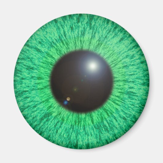 Groen Blauw Oog met Flare Magnet (Voorkant)